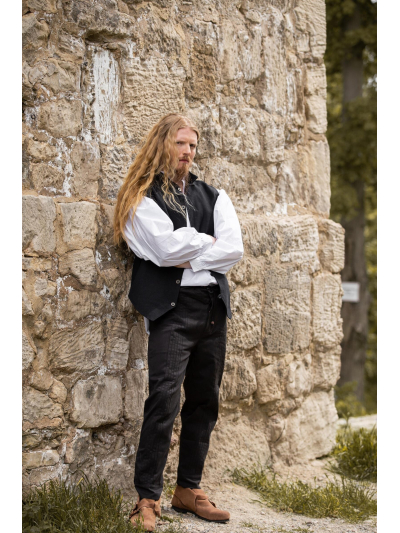 Trollfelsen Leonardo Carbone Mittelalter Gewandung Ritter Wikinger Ziernaht Hose Oskar Schwarz